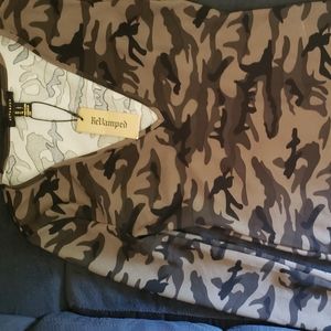 Ladies "Revamped" large  camo stretchy dress/shirt